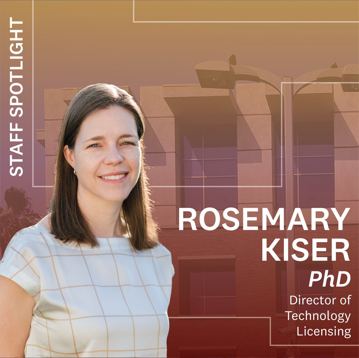 USCStevens's tweet image. We want to spotlight our Director of Technology Licensing, Dr. Rosemary Kiser. She leads the #licensing team and manages a portfolio of @USC inventions. Previously, Dr. Kiser worked at Caltech and brought a wealth of #tto knowledge!
Learn more: stevens.usc.edu/directory/
