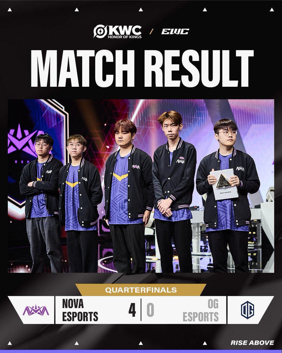 EWC_Extra's tweet image. THE SUPER-NOVA STRIKES AGAIN!
@NovaEsportsTeam sweep their way to the KWC at EWC 25 Semifinals! 🌪️