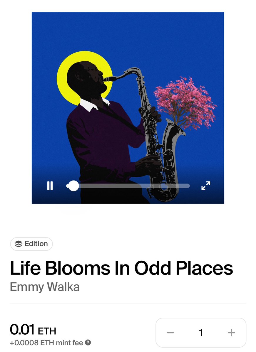 juujuumama's tweet image. Let’s purify the feed with some art
Just collected “Life Blooms In Odd Places” by @EmmyWalka on @base
Added to the @ItanWorld African art vault 🔐