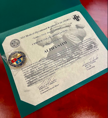 #News - Our President Brian Burke recently accepted a Certificate of Appreciation from <a href="/USArmy/">U.S. Army</a>  recognizing Alpha-Stim’s support during a recent military operation.

*The appearance of U.S. Department of Defense (DoD) visual information doesn't imply or constitute DoD endorsement