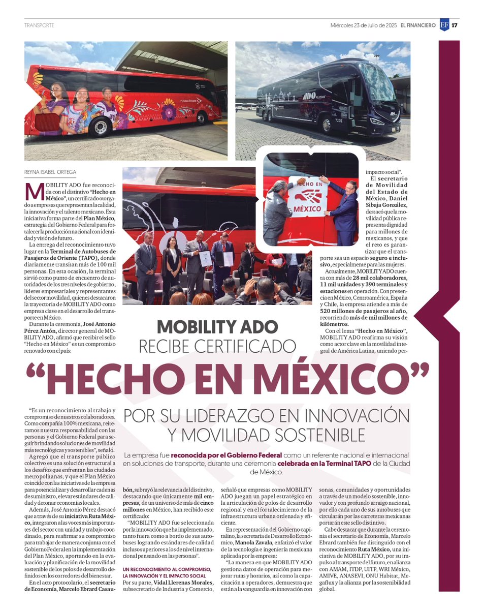 ElFinanciero_Mx's tweet image. ¡Buen miércoles! Hoy en la sección transporte y movilidad:
📍El fabricante de llantas Michelin consolida operaciones en nuestro país.
📍VW Vehículos Comerciales traerá desde Turquía la séptima generación de Transporter.
📍MOBILITY ADO es la primera empresa de transporte en…