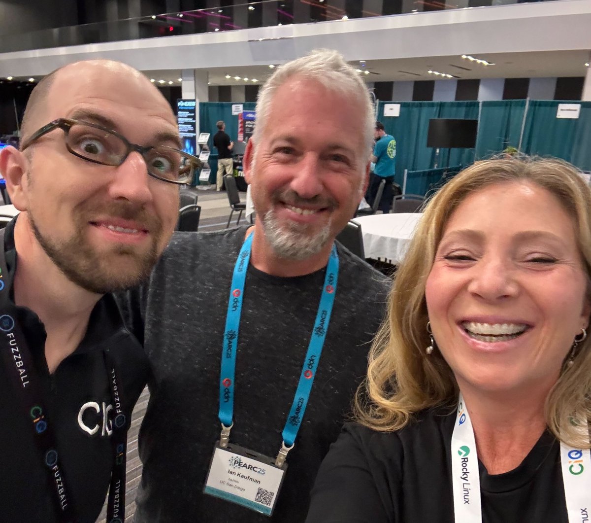 CtrlIQ's tweet image. We are having a great time at Table 9 at #PEARC25.
Come say hello to @ChrisShort , Rose Stein, Jonathon Anderson, Jason Rodriguez, & the rest of the #CIQ team.
We’re always up for a great conversation — & we’d love to hear what challenges you need help solving!
#RLC…