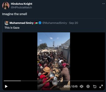 aatankkwadi's tweet image. 🇮🇳: Why does everybody suddenly hate us?
Also 🇮🇳:
Mocks starving children in a warzone where they are deliberately targeted by Israel.