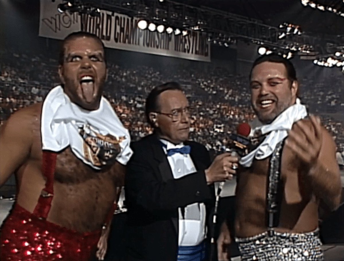 BTSheetsPod's tweet image. New Center Stage Chronicles in the @BTSheetsPod feed covering July 1990! Great American Bash PPV featuring Sting winning the NWA Title from Ric Flair in his return, THE PEARL debuts on TV in infamous fashion, the 1st mention of the Black Scorpion, & more. redcircle.com/shows/f0ecb959…