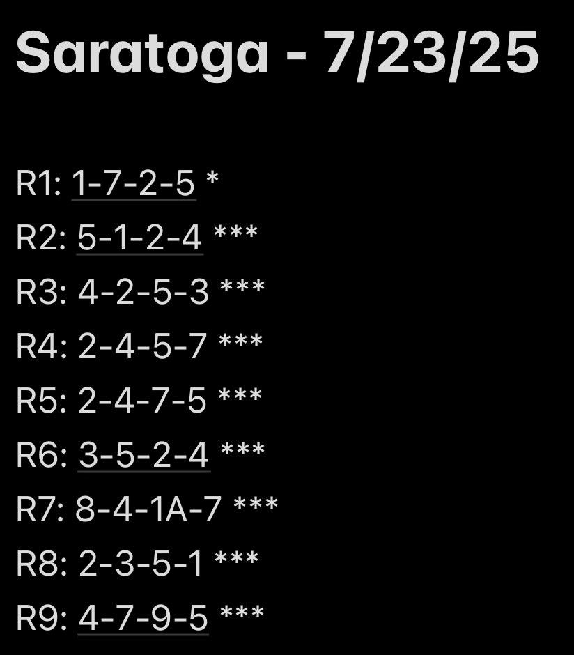 SJP_Picks's tweet image. Saratoga Day 10!
Picks below. Need this to be a better week than last week. Will get to updated stats later today.
Good luck 馃悗
