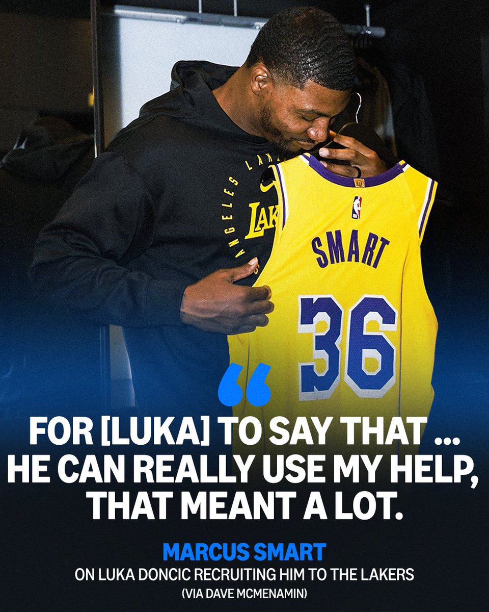 Luka swayed Marcus Smart to join the Lakers 🙌

📸: <a href="/Lakers/">Los Angeles Lakers</a>