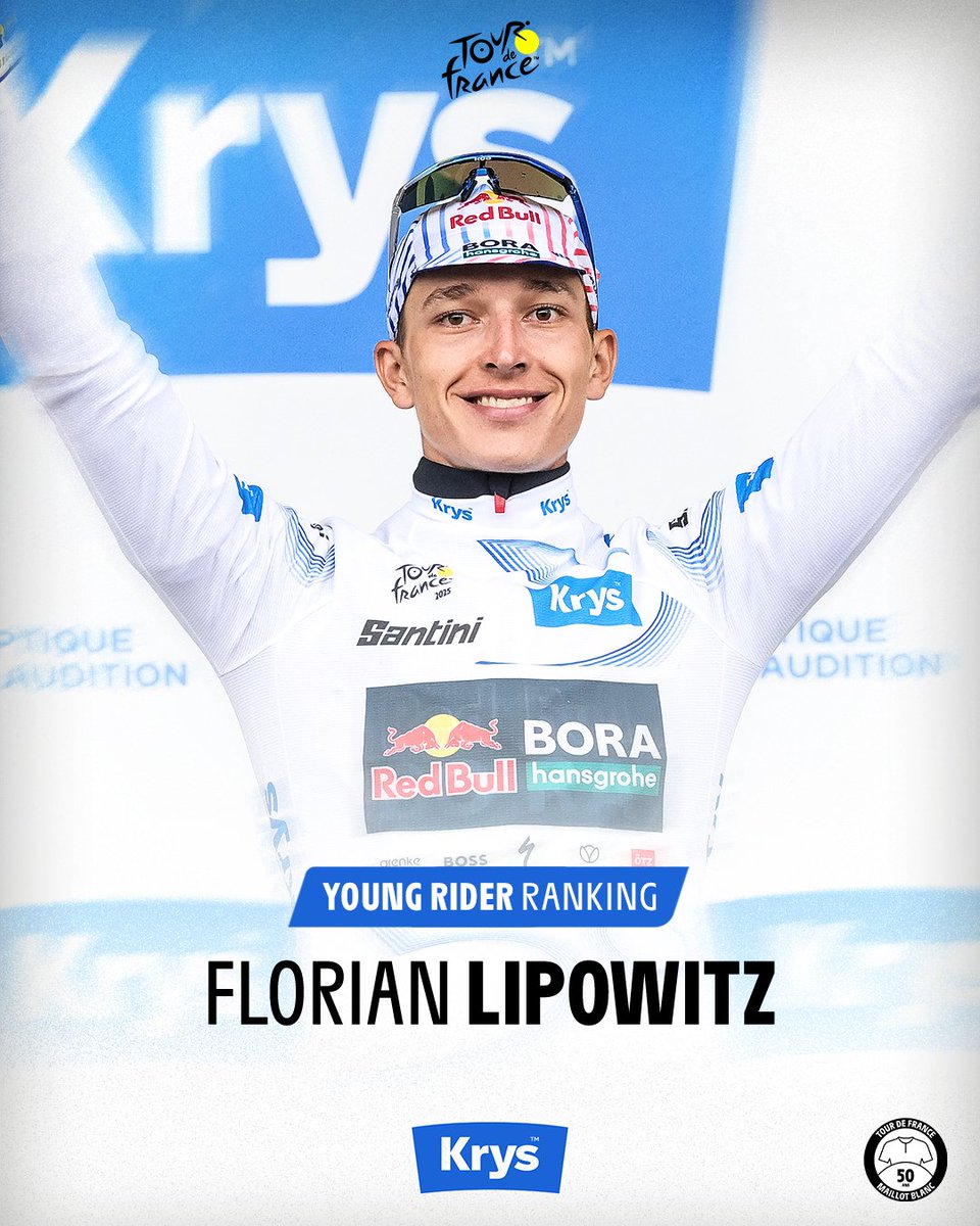 🎽 Jerseys after stage 1️⃣7️⃣ / Maillots distinctifs après l'étape 1️⃣7️⃣

💛 <a href="/TamauPogi/">Tadej Pogačar</a> 🇸🇮
💚 Jonathan Milan 🇮🇹
🔴⚪️ <a href="/TamauPogi/">Tadej Pogačar</a> 🇸🇮
👶 Florian Lipowitz 🇩🇪

#TDF2025