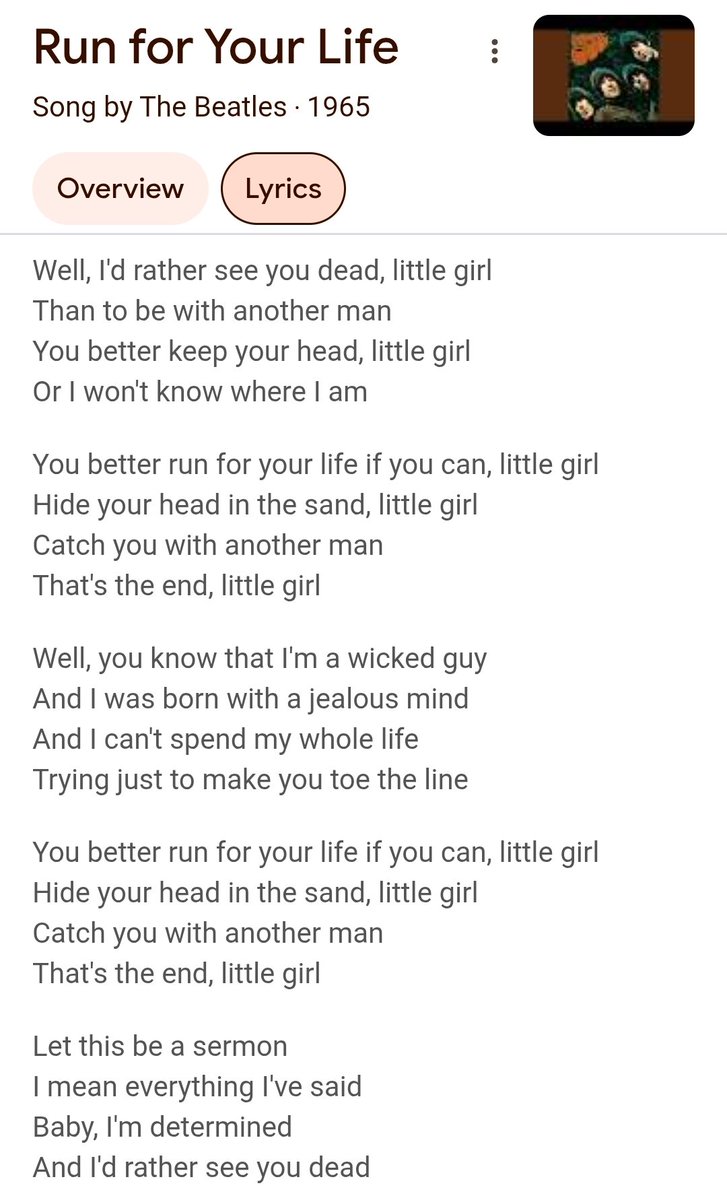 RJB967's tweet image. Everyone: The boomers were oneshotted by the Beatles' sappy lyrics
The Beatles: