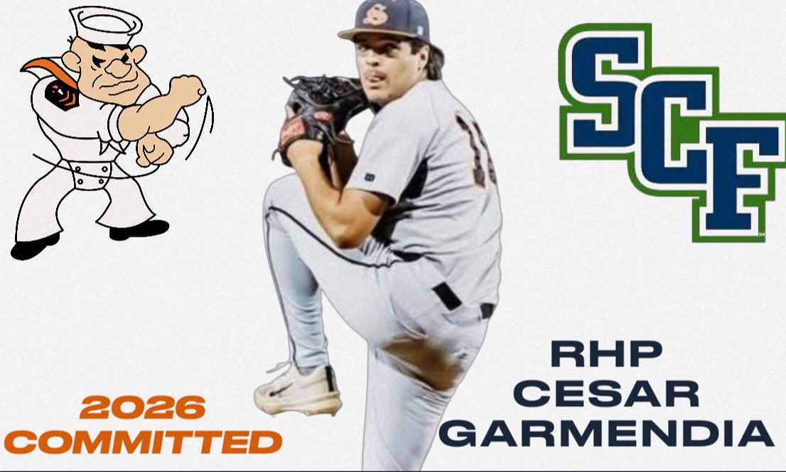Sarasota Sailor Baseball Player Prospects (@sailorsbsblrcrt) on Twitter photo Congratulations to 2026 RHP “King” Cesar Garmendia on his commitment to State College of Florida! The Manatees are getting a great one! 🔥⚓️⚾️
#thetraditioncontinues
<a href="/SCFBaseball/">SCF Baseball</a>
<a href="/CesarGarmendi20/">Cesar Garmendia</a> Congratulations to 2026 RHP “King” Cesar Garmendia on his commitment to State College of Florida! The Manatees are getting a great one! 🔥⚓️⚾️
#thetraditioncontinues
<a href="/SCFBaseball/">SCF Baseball</a>
<a href="/CesarGarmendi20/">Cesar Garmendia</a>