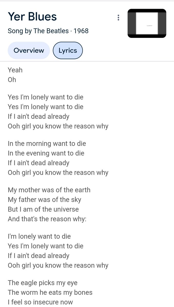 RJB967's tweet image. Everyone: The boomers were oneshotted by the Beatles' sappy lyrics
The Beatles: