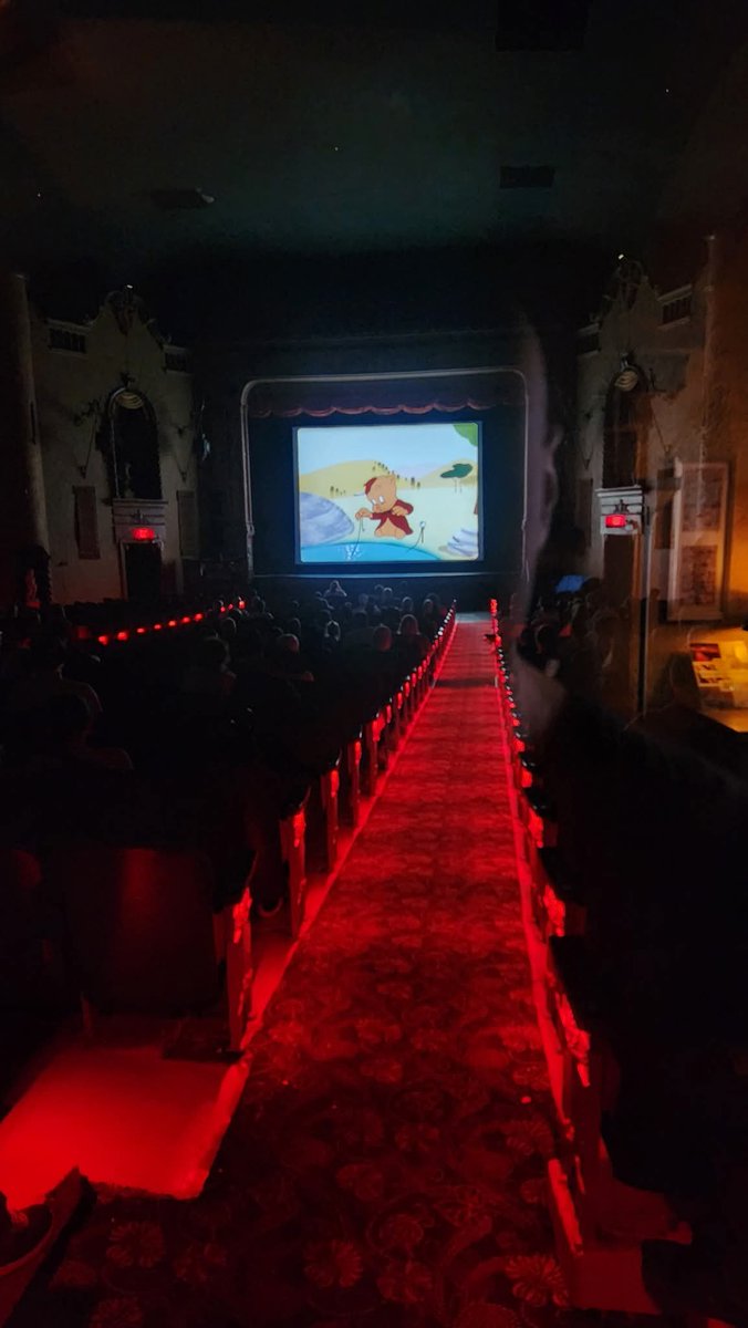 ChannelAwesome's tweet image. Some pictures from last weekends meet up. Had to take James to Music Box Theater for some classic Looney Tunes shorts.
