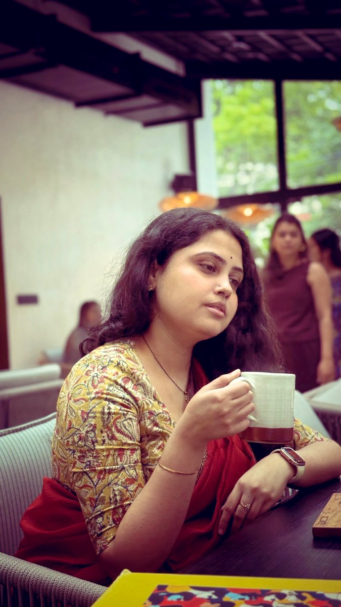 Coffee. Saree. Silence.