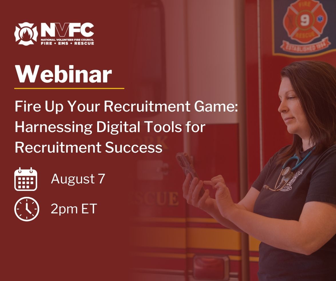 NVFC's tweet image. Join us August 7 at 2pm ET for a free webinar with Katie Bulla, who will walk you through a variety of free and affordable online tools that can simplify your recruitment efforts and application process.
👉 bit.ly/4lQB4cc