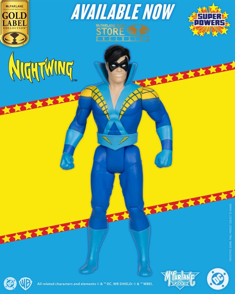 mcfarlanetoys's tweet image. Nightwing™ Gold Label is available for pre-order NOW exclusively at McFarlane Toys Store!
➡️ bit.ly/NightwingSPGL-…
4.5" scale DC Super Powers figure is featured in his classic look.
#McFarlaneToys #SuperPowers #DCSuperPowers #Nightwing #DCComics