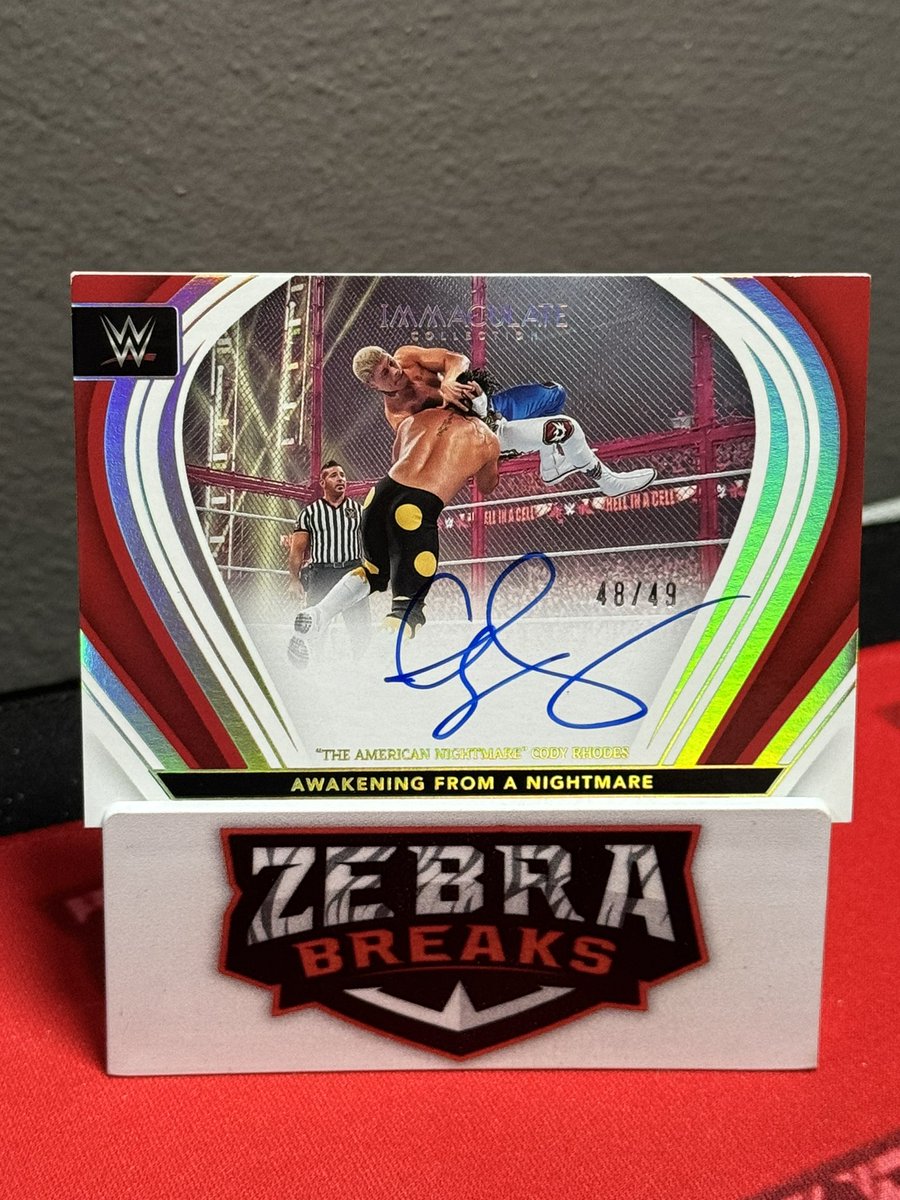 RefBrandonTolle's tweet image. It’s #wrestlingcardwednesday, and this week here are some hits from some 2023 @PaniniAmerica Immaculate WWE I ripped for my birthday!
Cody Immaculate Moments Auto /49
Rhea Auto Relic /25
Mankind Spotlight Logo Auto /10
Gunther Championship Glory Auto /10