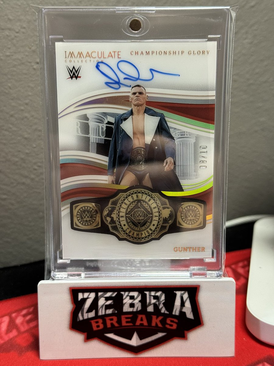 RefBrandonTolle's tweet image. It’s #wrestlingcardwednesday, and this week here are some hits from some 2023 @PaniniAmerica Immaculate WWE I ripped for my birthday!
Cody Immaculate Moments Auto /49
Rhea Auto Relic /25
Mankind Spotlight Logo Auto /10
Gunther Championship Glory Auto /10