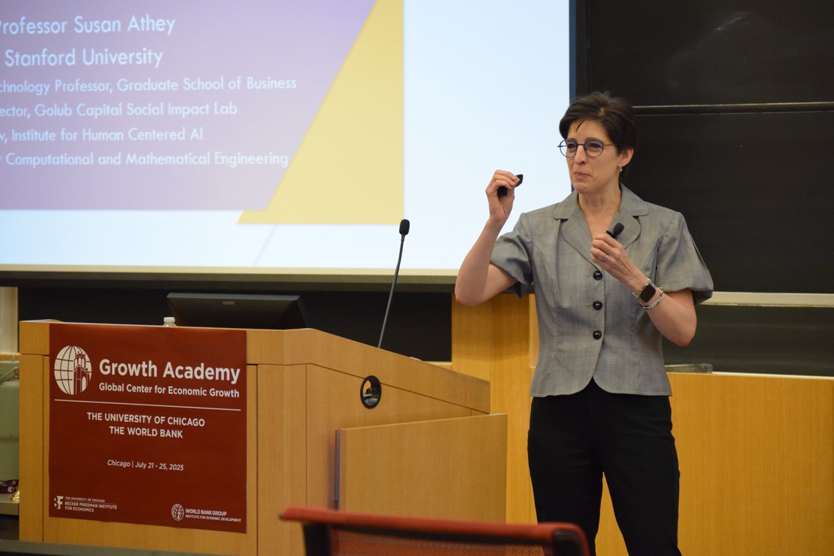 academy_gceg's tweet image. LIVE at #GrowthAcademy25: @Susan_Athey (@StanfordGSB) explores AI's applications for economies as well as timely policy responses to AI's labor market disruptions in her lecture “AI and The New Economy”.
#AIPolicy