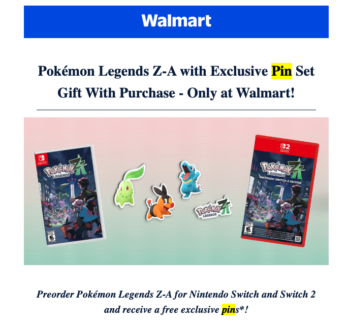 📌This Pokemon Legends: Z-A Switch 2 pre-order offer comes with