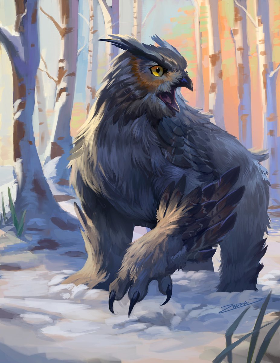 elzappata's tweet image. Owlbear!! Quiero seguir haciendo cosas tipo de DnD, espero les guste :3