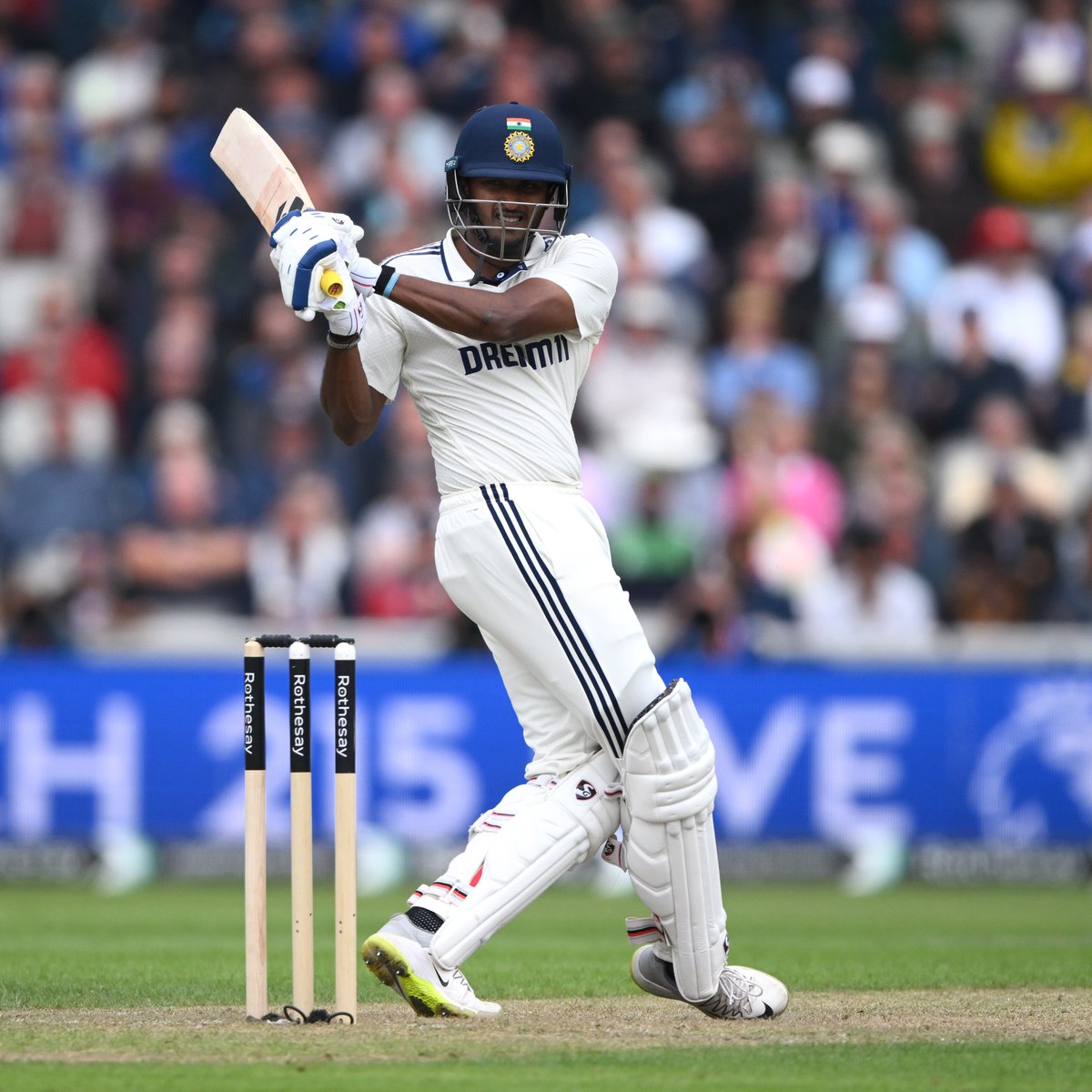 ESPNcricinfo's tweet image. A patient innings from Sai Sudharsan, who has fought his way to a maiden Test fifty off 134 balls 👏
bit.ly/ENGvIND25-Test4 #ENGvIND