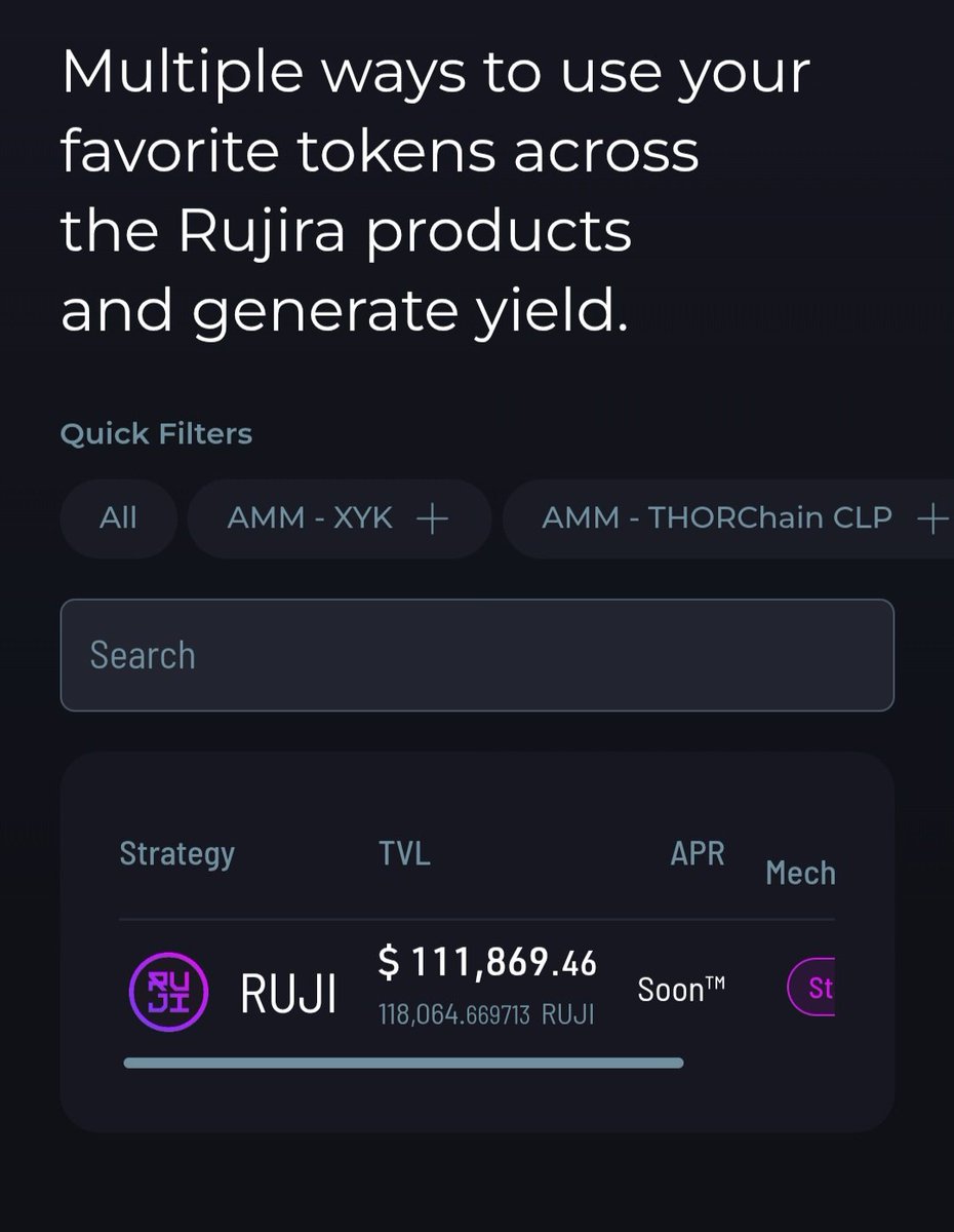 CX_Cosmos's tweet image. 0.1% all $RUJI is already staked and staking rewards are not even live. This one smells like an IYKYK. So much on the horizon for @RujiraNetwork and @THORChain it is actually sickening! Why on earth are you just holding tokens for hopium, especially if there is barely any news?