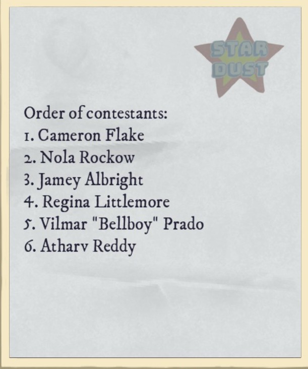 What would your talent be for the Stardust Variety Hour?
