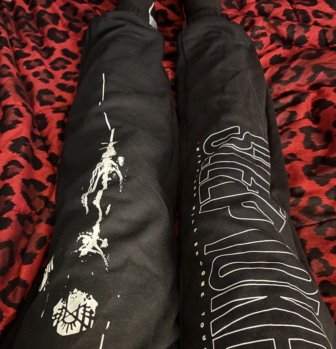 L00KINGWINDWARD's tweet image. pulls up to the function in sleep token pants
