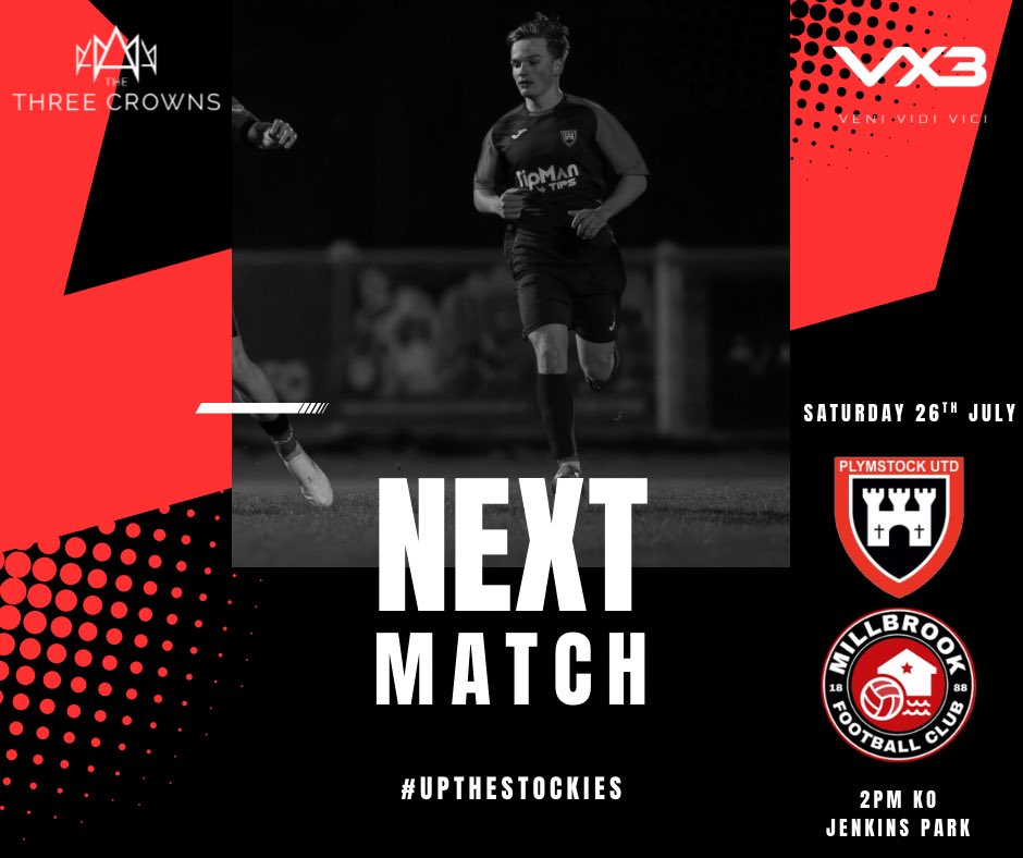 Plymstock United FC (@plymstockutd) on Twitter photo PSF #5
Saturday we face <a href="/MillbrookAFC/">Millbrook AFC</a> with a 2pm kick off at Jenkins Park
#UpTheStockies
❤️🖤 PSF #5
Saturday we face <a href="/MillbrookAFC/">Millbrook AFC</a> with a 2pm kick off at Jenkins Park
#UpTheStockies
❤️🖤