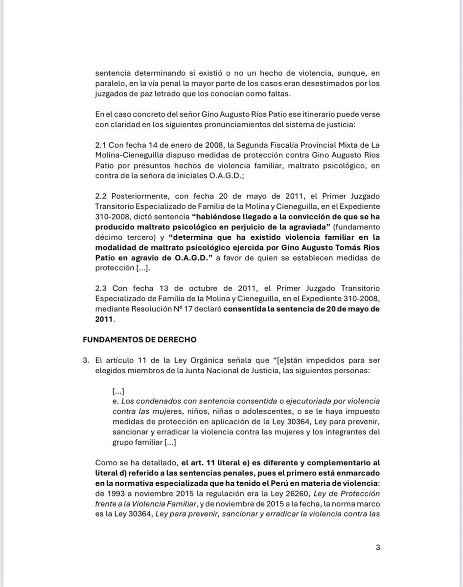 promsex's tweet image. Organizaciones feministas hemos suscrito un pedido de vacancia del Presidente de la Junta Nacional de Justicia (JNJ), Gino Ríos Patio, debido a una sentencia por violencia familiar. Solicitamos su inmediata separación por causal de vacancia, argumentando que su elección violó los…