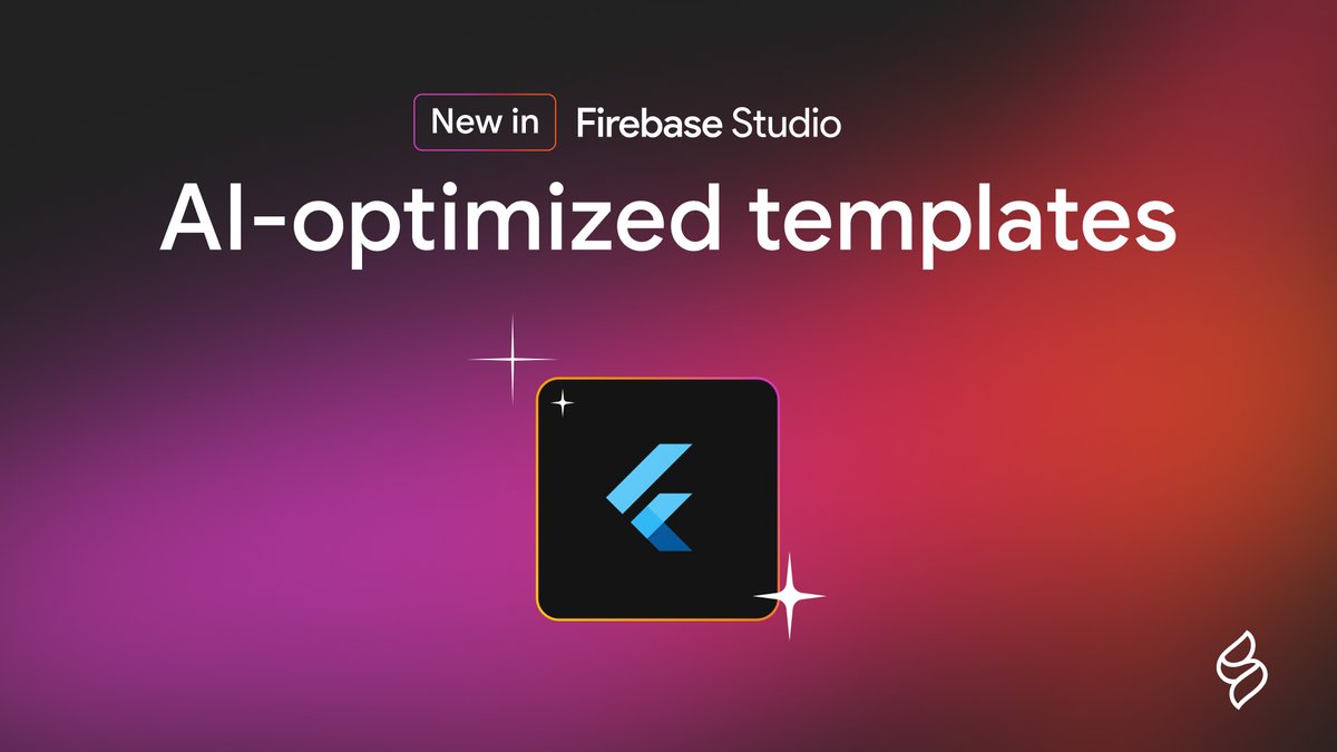 FlutterDev's tweet image. The Flutter template in Firebase Studio just got an upgrade ✨
With new AI capabilities, you can optimize your workspace for an AI-first experience. Explore the updates → goo.gle/3TXmSSe
