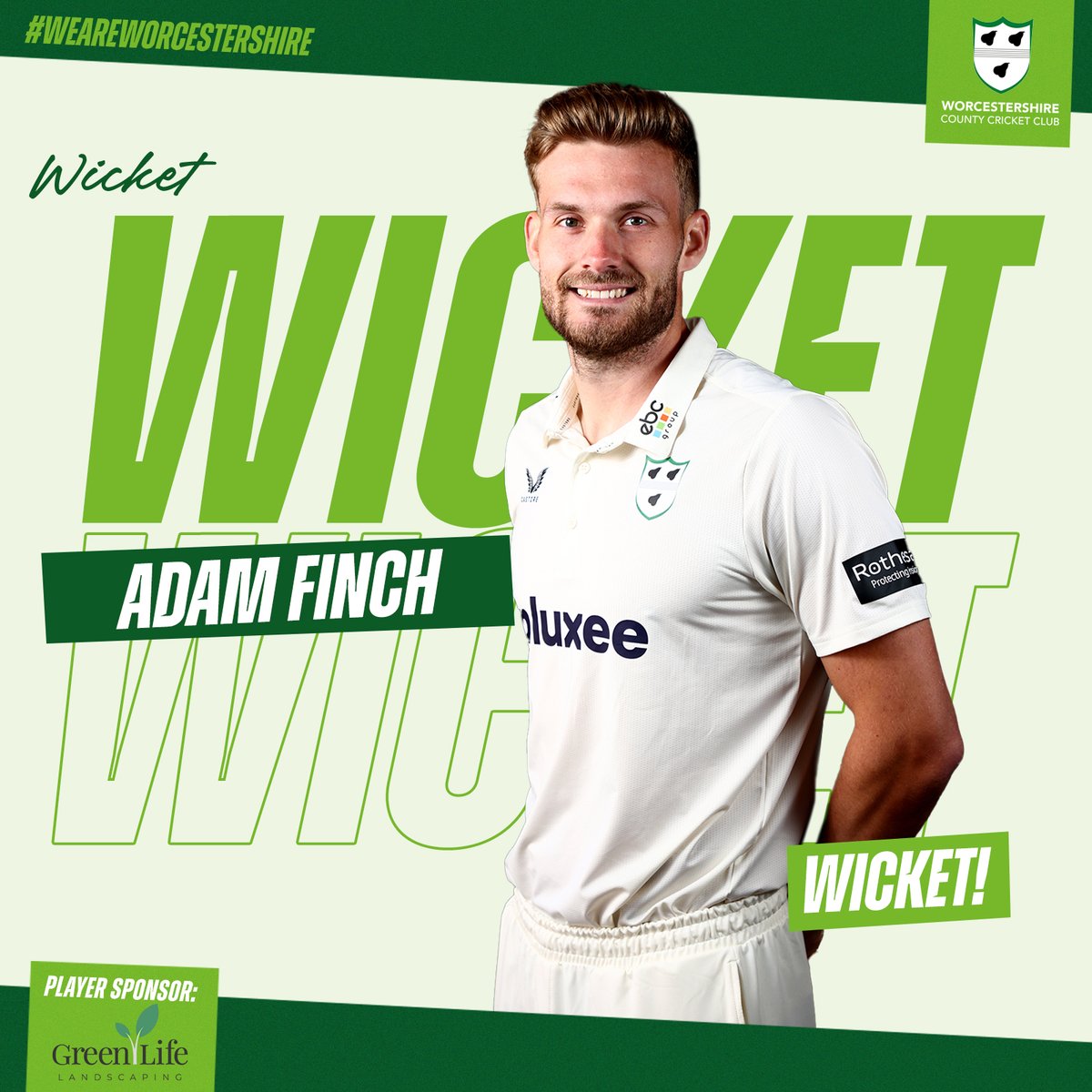 WorcsCCC's tweet image. 𝗪𝗜𝗖𝗞𝗘𝗧 ☝️
Finchy gets top scorer Smith! 🙌
Warwickshire 184/9 (58.1 overs)