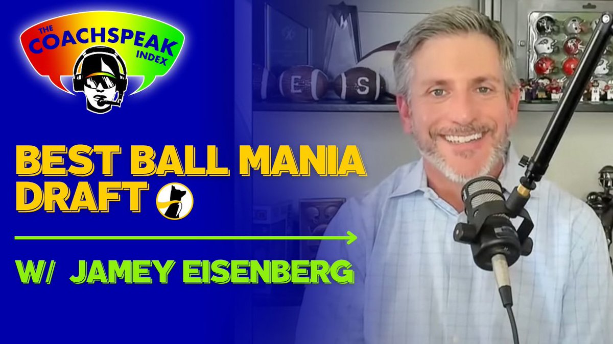 CoachspeakIndex's tweet image. CBS Sports’ Jamey Eisenberg (@JameyEisenberg) joins us today at 2pm ET to draft a Best Ball Mania team on @Underdog
youtube.com/live/ZBOiMpiN1…