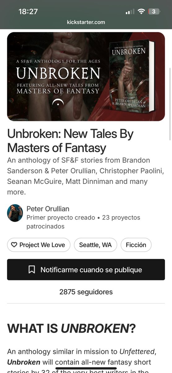 Cosmere16Pod's tweet image. Esta no la vimos venir. Brandon participará en una nueva antología, participando junto a otros autores de renombre. ¿Qué historia escribirá? ¿Sera del Cosmere? Habrá que esperar hasta septiembre