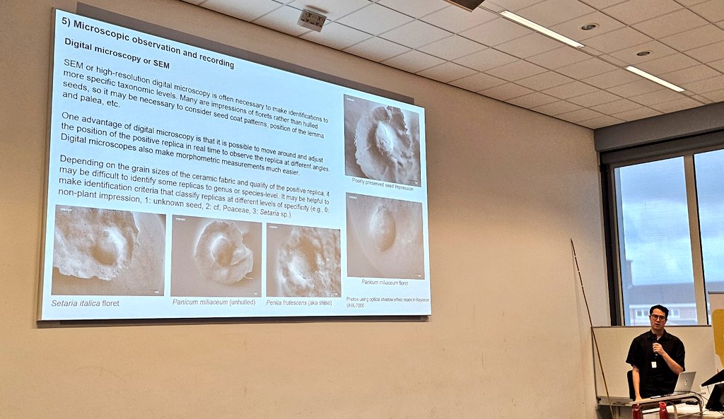 DrJenniferBates's tweet image. Excellent paper by PhD student @maechu_conte from @SeoulNatlUni at #IWGP2025 on seed impressions in ceramics. #archaeology #archaeobotany #archaeologicalscience #Groningen