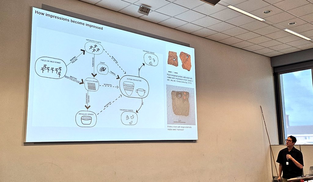 DrJenniferBates's tweet image. Excellent paper by PhD student @maechu_conte from @SeoulNatlUni at #IWGP2025 on seed impressions in ceramics. #archaeology #archaeobotany #archaeologicalscience #Groningen