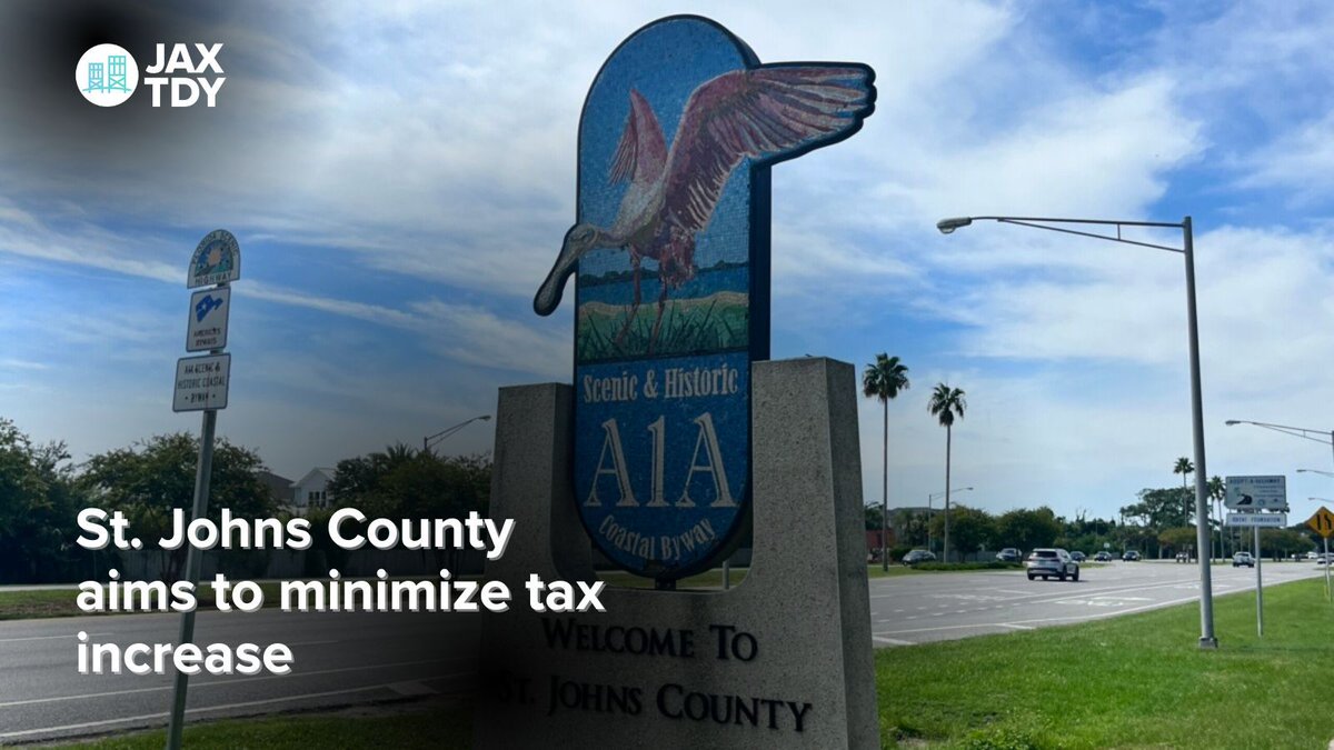 JAXTDY's tweet image. St. Johns County is trying to minimize any tax increase this year. | Jacksonville Today buff.ly/vDR5KLF