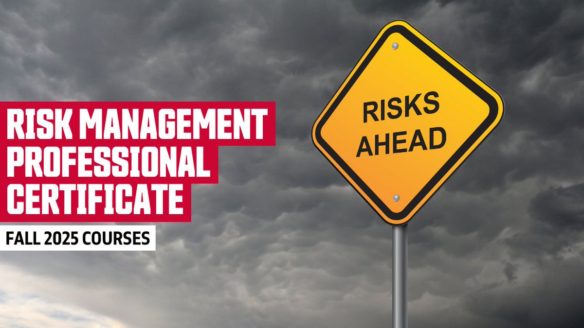 CS_SFU's tweet image. Did you know you only need to complete three online courses to earn our Risk Management Professional Certificate? Register now for our September courses. ow.ly/pNUB50W31Mo