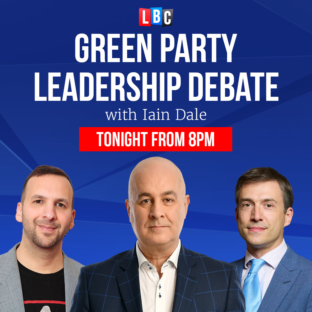 IainDale's tweet image. On my @LBC show...
7pm How big is the UK black economy and what can be done about it?
7.35pm Modi on state visit to sign trade deal
8pm Green Party leadership debate with @ZackPolanski & @AdrianRamsay
9.30pm Green Debate reaction