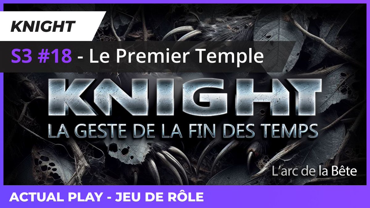 Mercredi #ActualPlay #JDR #Knight !

Rome s’effondre : Nocte titan sur le Colisée, Vatican inaccessible, et la Chasse sauvage approche.

youtu.be/UCgV3Ps_Ifk

Avec <a href="/OrionJdR/">Orion ⭐</a>, <a href="/Kapryss2/">Kapryss 🌠</a> de la Constellation d'Orion et Sylas de <a href="/Time_To_Roll/">Time To Roll</a>