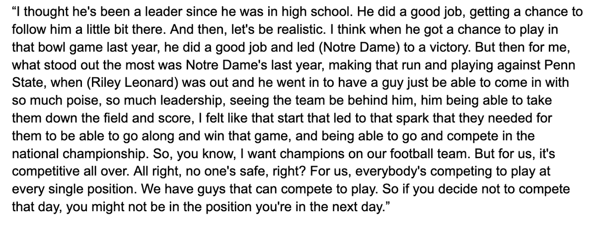 ZakWolf22's tweet image. Fran Brown just got done speaking at ACC Media Day. He was asked about bringing in Notre Dame transfer Steve Angeli, even after getting Rickie Collins earlier in the spring, and the dynamic between the two.
Here's what he had to say @DOsports: