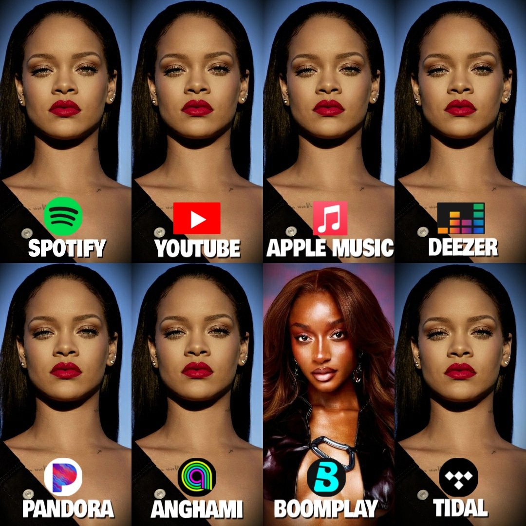 ThePopStuff's tweet image. #1 Most streamed black female artist on each streaming platform: