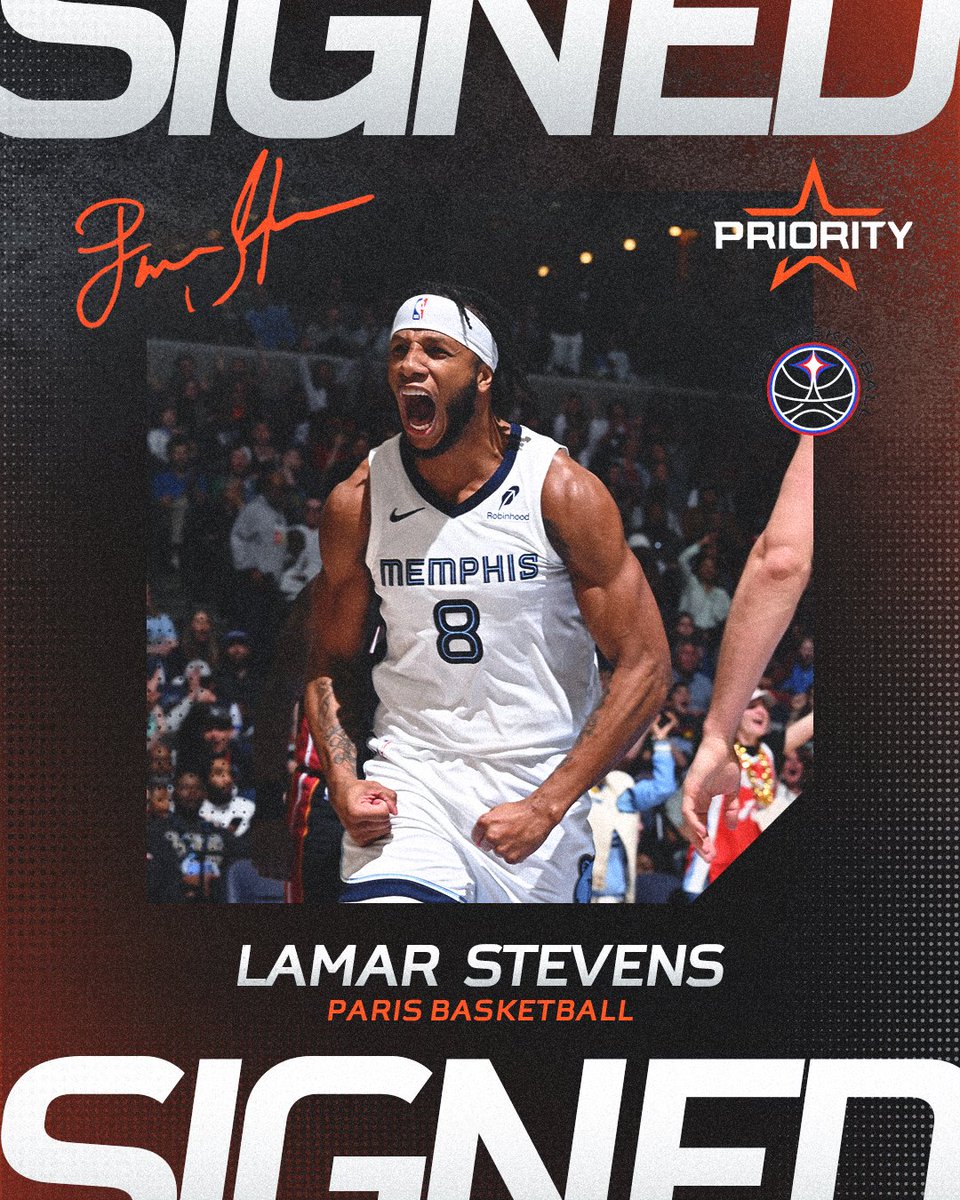 PrioritySports's tweet image. Congrats to @LamarStevens11 on signing with @ParisBasketball for 2025-26! 🇫🇷