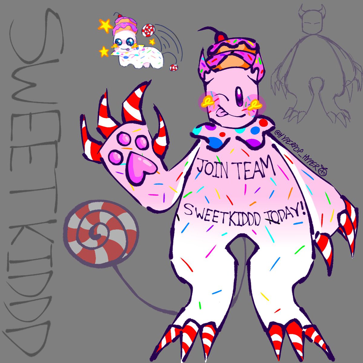 HYPERPOP_HYPER's tweet image. If I had to assign SWEETKIDDD a character to be as a skin it'd probably be just Coolkid for accuracy lol