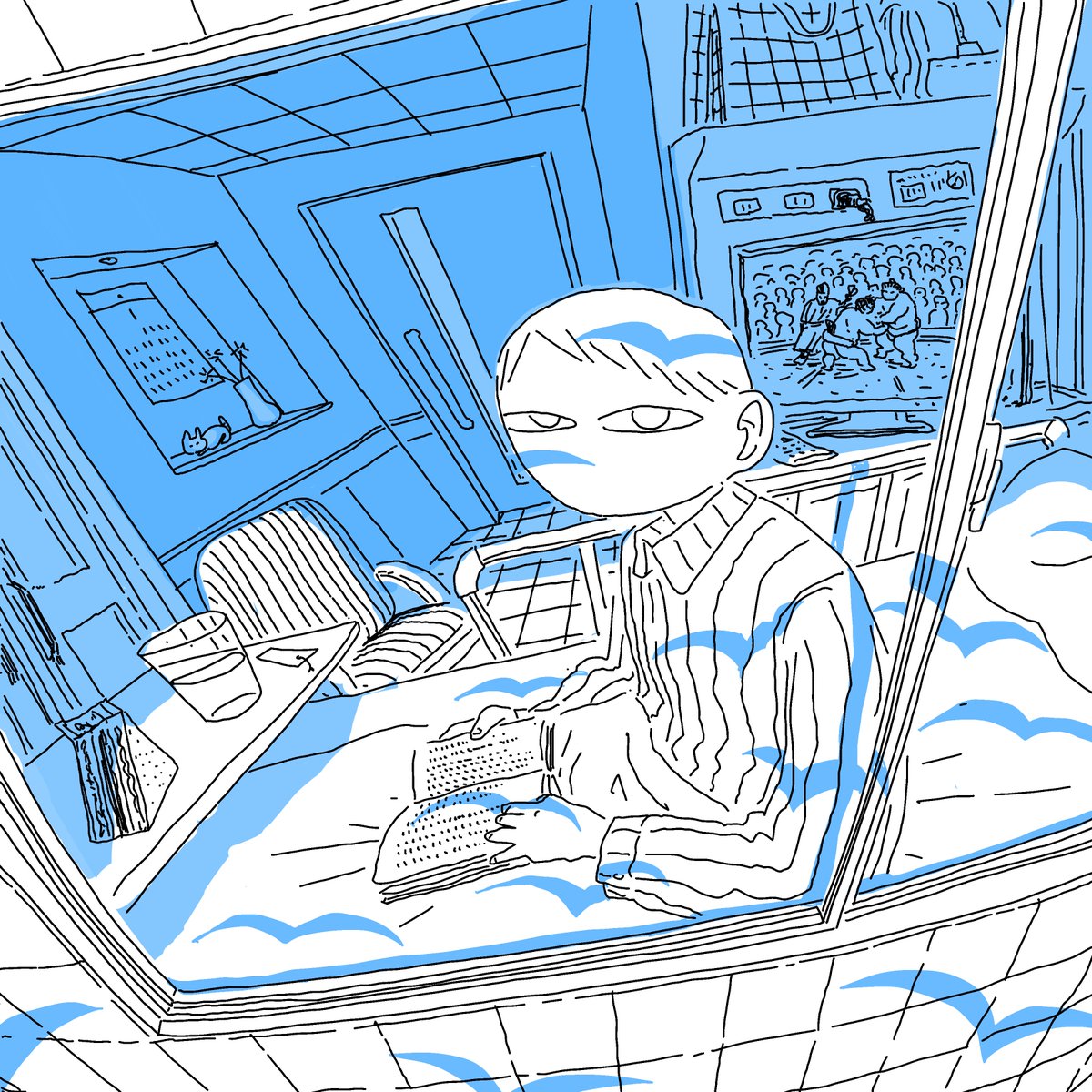 ryaw_2523's tweet image. 記憶の中の病院、青がち