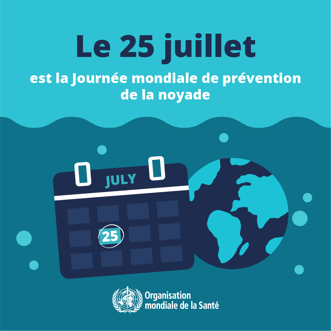 🚨 Le 25 juillet, c’est la Journée mondiale de prévention de la noyade 🌊
Chaque année, des milliers de vies sont perdues de manière évitable
✅ Apprenons les gestes qui sauvent.
✅ Protégeons les plus vulnérables.
Partagez pour sensibiliser!
#Prévention #Noyade #SantéPourTous