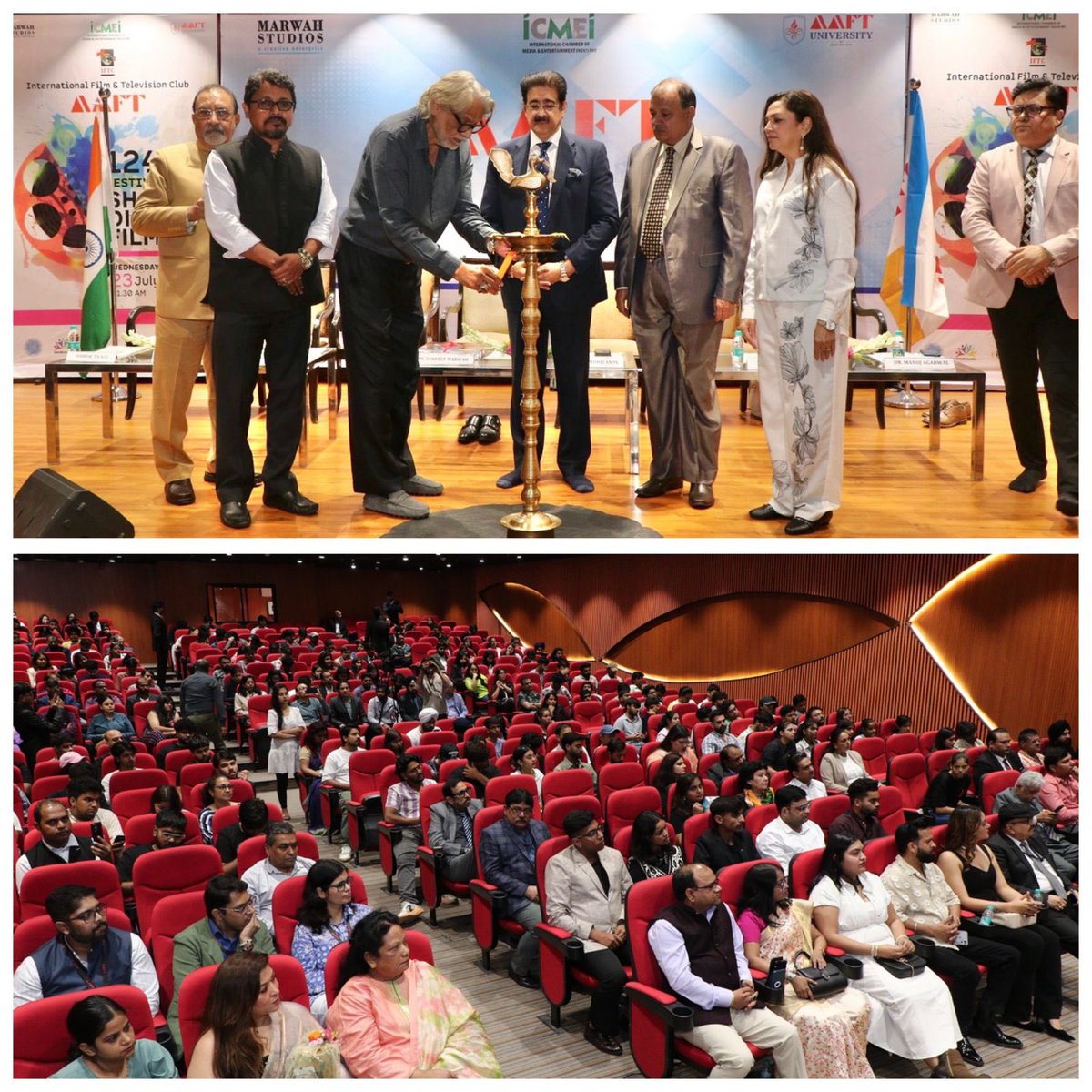 124th AAFT Festival of Short Digital Films Inaugurated by Renowned Film Maker Muzzafar Ali, Nabarun Banerjee, Ashok Tyagi, Aesthetician Vikkie Anand at Marwah Studios, Film City Noida.