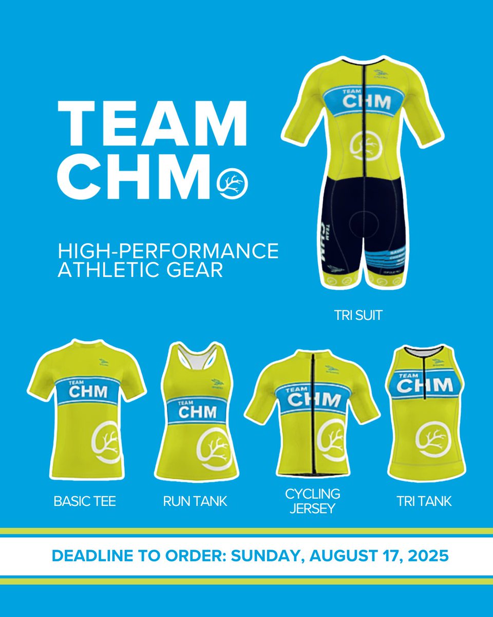 The Team CHM Gear Store is OPEN through Aug 17! Grab high-performance Spaero Tri gear in bold lime green—perfect for your next race, ride, or run. Look sharp, feel great, and raise CHM awareness with every step. Shop now: …re-order-2025-sch0522-1.itemorder.com/shop/home/