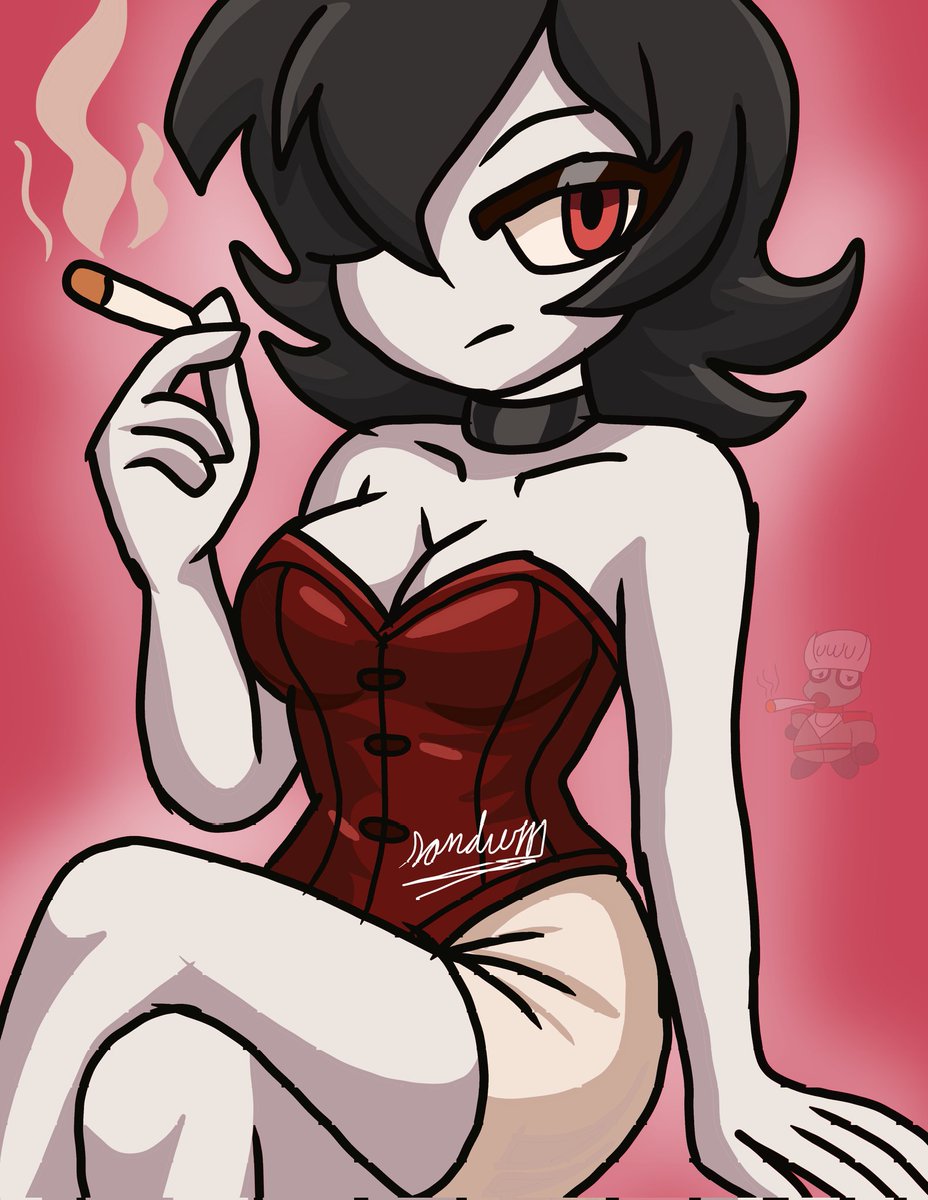 Enrimations's tweet image. Day 3 of daily drawings, also new change in the design of one of the characters