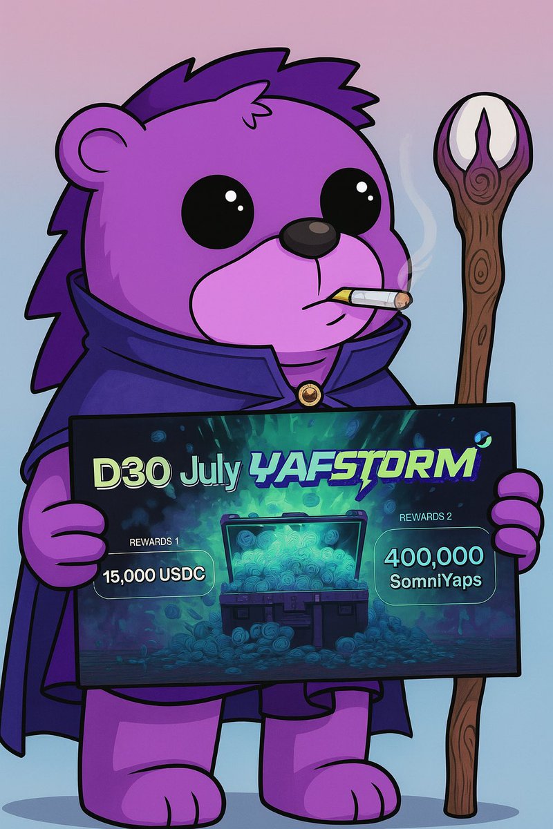 vasyl_khlibko's tweet image. Friends, this is a major announcement.🤯
For the first time ever, SomniYaps are part of the monthly 30D rewards 🧨
15,000 USDC + 400,000 SomniYaps 💰
This is your chance to jump in and get your name on the leaderboard 🫡
Big thanks to @Somnia_Network for the amazing incentives 🙌