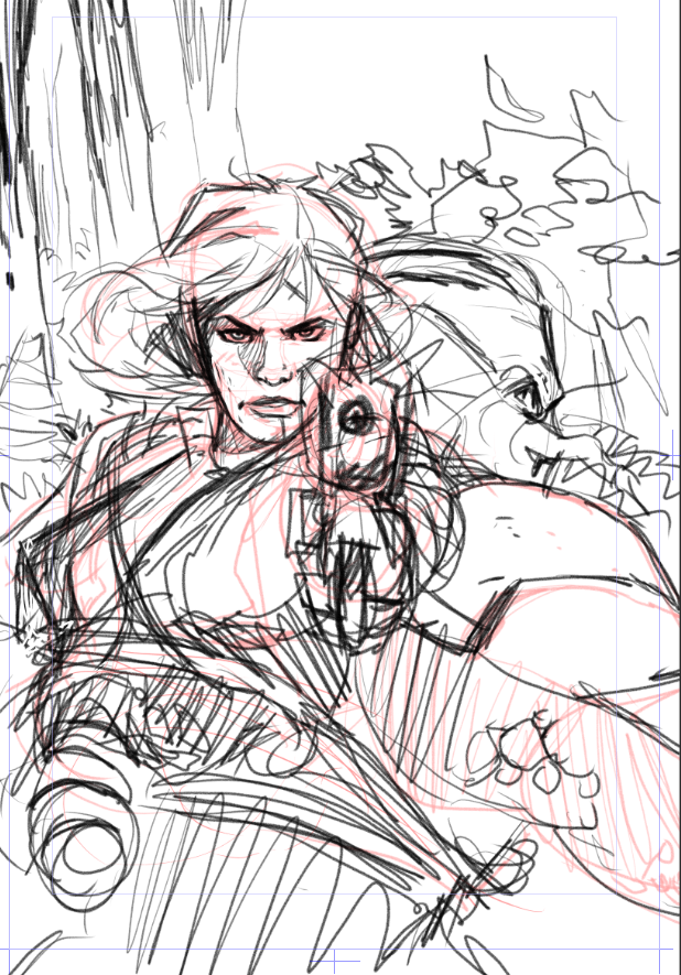 travis_hymel's tweet image. I don't do fanart often but that new #PredatorBadlands trailer looks awesome. Here's a quick warmup sketch from this morning.